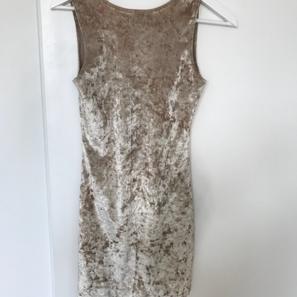 Gold Velvet Mini Dress! - Picture 4 of 5